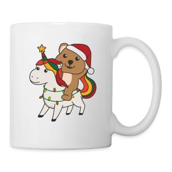 Licorne de Noël Quokka Joyeux Noël Licorne - Mug blanc - blanc - Droite