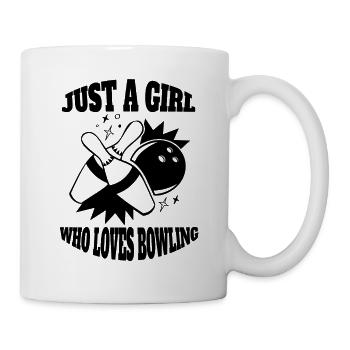 Bowling Filles Kegel Boule de bowling Bowling Bowling bowling - Mug blanc - blanc - Droite