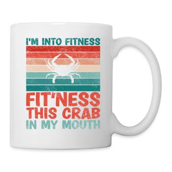 Je suis en forme ce crabe dans ma bouche - Mug blanc - blanc - Droite