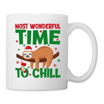 Paresseux de Noël meilleur moment pour se détendre - Mug blanc - blanc - Droite