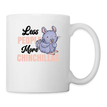 Plus de chinchilla moins de rongeurs - Mug blanc - blanc - Droite