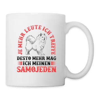 Samojede mehr mögen Samojedenspitz - Tasse - Weiß - Rechts