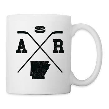 AR USA - Eishockeyspieler Arkansas - Tasse - Weiß - Rechts
