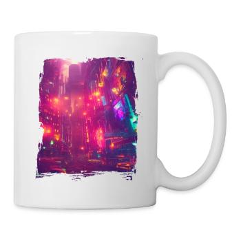 Cool Japanese World Japan Neon City - Tasse - Weiß - Rechts
