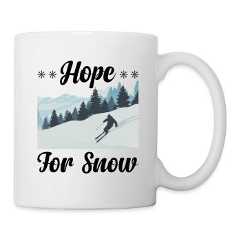 Hope for skiing fun in the snow - Mug - white - Right