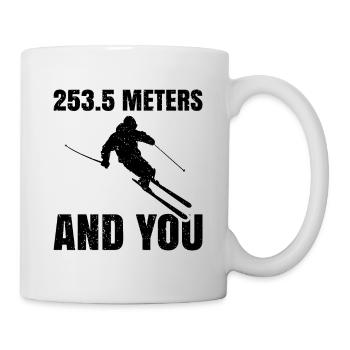 253.5 meters and you ski - Mug - white - Right
