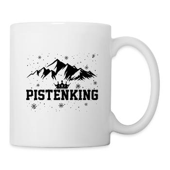 Pistenking Skiing Champ Snow Crown Black - Mug - white - Right