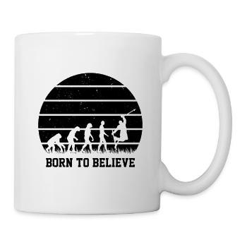 Born To Believe Skiing Champion King Sunset Black - Mug blanc - blanc - Droite