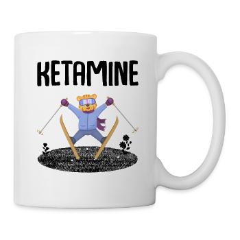 Kétamine Ski Jumping Bear Noir - Mug blanc - blanc - Droite