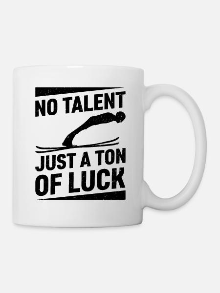 , just a lot of luck ski jumping - Mug - white
