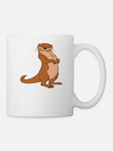 Niedliche Otter-Wortspiele Und Otter-Witze - Tasse - Weiß