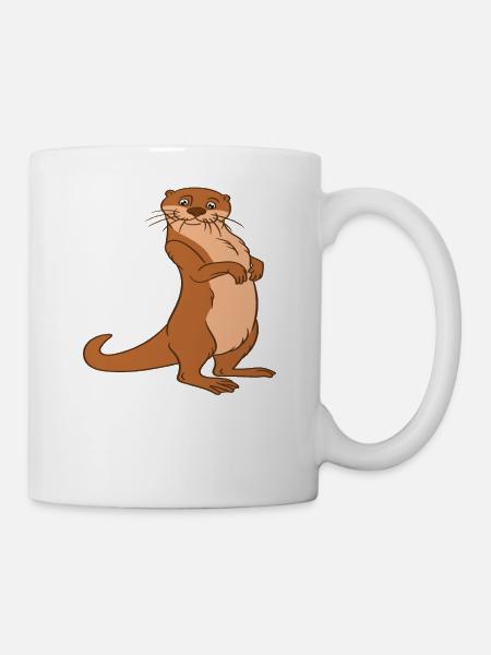 Niedliche Otter-Wortspiele Und Otter-Witze - Tasse - Weiß