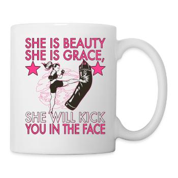 Karaté Taekwondo Arts Martiaux Karaté Mma Kick Box - Mug blanc - blanc - Droite