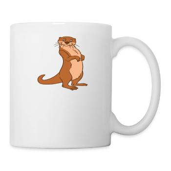 Niedliche Otter-Wortspiele Und Otter-Witze - Tasse - Weiß - Rechts