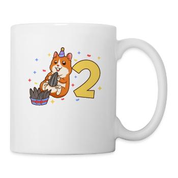 With hamster - children's birthday 2 years - Mug - white - Right