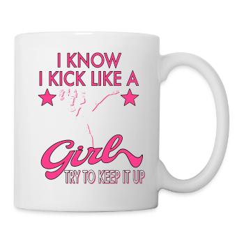Karaté Taekwondo Filles Femmes Karaté Kick - Mug blanc - blanc - Droite