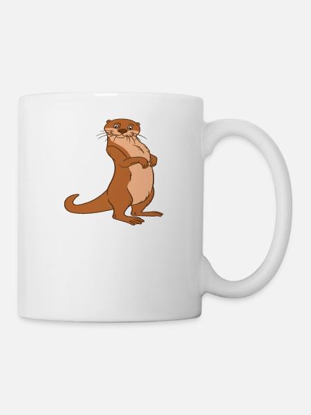 Niedliche Otter-Wortspiele Und Otter-Witze - Tasse - Weiß