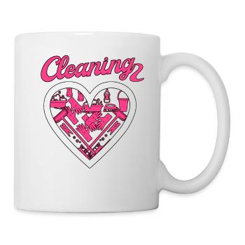Femme de ménage Nettoyeuse - Mug blanc - blanc - Droite