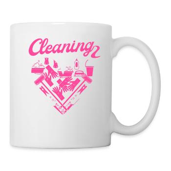 Femme de ménage Nettoyeuse - Mug blanc - blanc - Droite