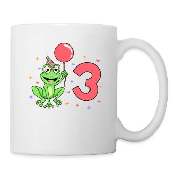 With frog - children's birthday 3 years - Mug - white - Right