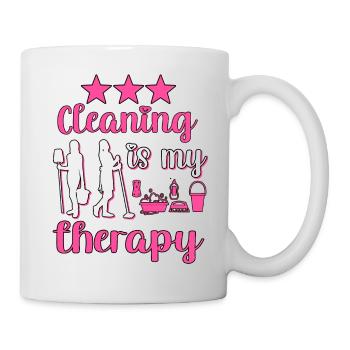 Femme de ménage Nettoyeuse - Mug blanc - blanc - Droite