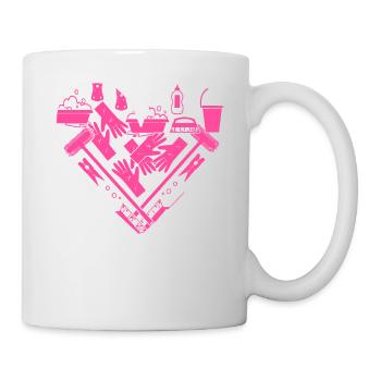 Femme de ménage Nettoyeuse - Mug blanc - blanc - Droite