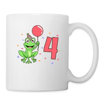 With frog - children's birthday 4 years - Mug - white - Right