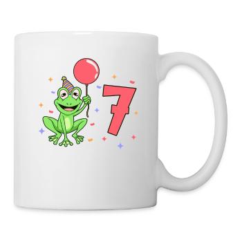 With frog - children's birthday 7 years - Mug - white - Right