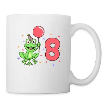 With frog - children's birthday 8 years - Mug - white - Right