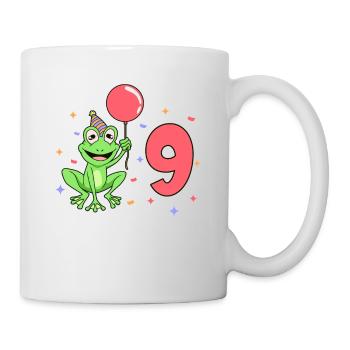 With frog - children's birthday 9 years - Mug - white - Right