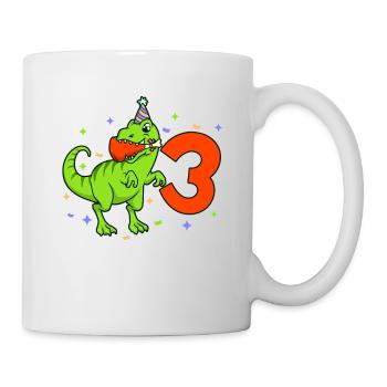 Mit TREX - Jungs Geburtstag 3 Jahre - Tasse - Weiß - Rechts