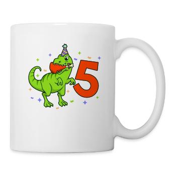 Mit TREX - Jungs Geburtstag 5 Jahre - Tasse - Weiß - Rechts
