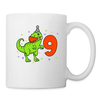 Mit TREX - Jungs Geburtstag 9 Jahre - Tasse - Weiß - Rechts