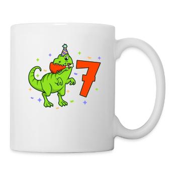 Mit TREX - Jungs Geburtstag 7 Jahre - Tasse - Weiß - Rechts