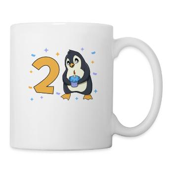 With penguin - children's birthday 2 years - Mug - white - Right