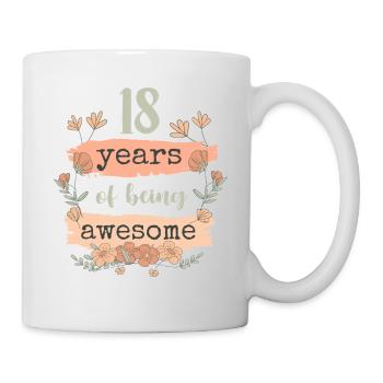 18 Anniversaire 18 ans Cadeau Femmes - Mug blanc - blanc - Droite