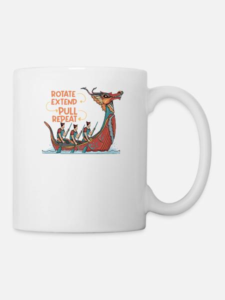 Drachenboot Paddelboot Japan japanisches Rudern - Tasse - Weiß