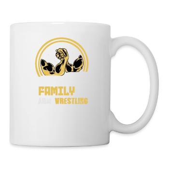 Arm wrestling tree felling weight training Armwrestling - Mug - white - Right