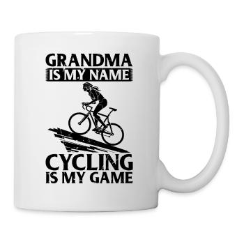 Road Bike Grandma Is My Name Cycling Is My Game - Mug - white - Right