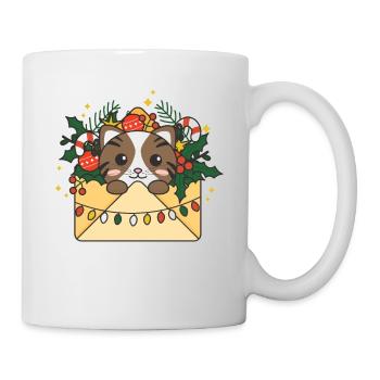 Katze Weihnachten Brief Winter Tiere Katzen - Tasse - Weiß - Rechts