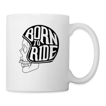 Born to Ride - Skull - Motard jusqu’à ma mort - Mug blanc - blanc - Droite