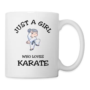Juste une fille qui aime le karaté - Mug blanc - blanc - Droite