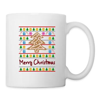 Ugly Xmas Sweater Merry Christmas Santa Witzig - Tasse - Weiß - Rechts