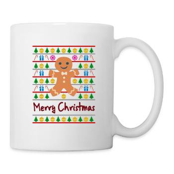 Ugly Xmas Sweater Merry Christmas Santa Witzig - Tasse - Weiß - Rechts