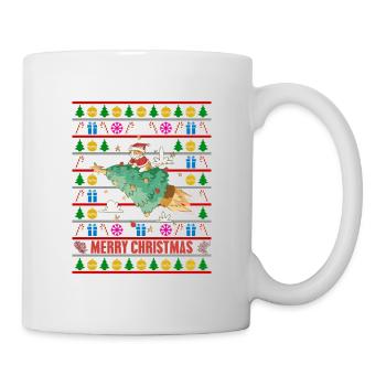 Ugly Xmas Sweater Merry Christmas Santa Witzig - Tasse - Weiß - Rechts