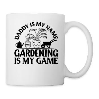 Jardiner papa est mon nom Le jardinage est mon jeu - Mug blanc - blanc - Droite