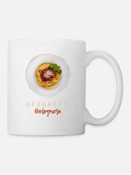 Spaghetti Bolognese Pasta Nudel Gourmet Koch - Tasse - Weiß