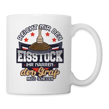 EISSTOCK Stockschießen Eisstockschiessen - Tasse - Weiß - Rechts