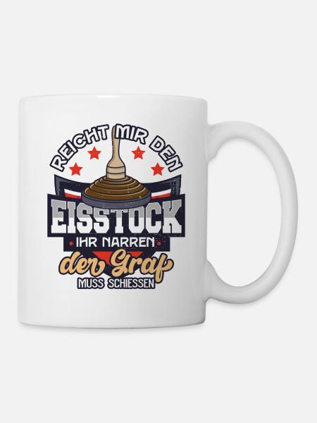 EISSTOCK Stockschießen Eisstockschiessen - Tasse - Weiß