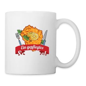 Mein Traum Ein gepflegtes Schnitzel - Tasse - Weiß - Rechts